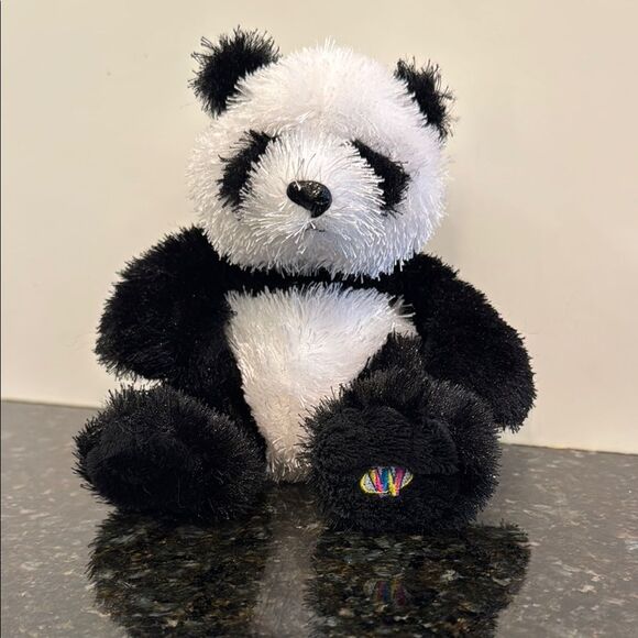 Ganz Webkinz Panda Bear 7" Realistic Black White Stuffed Plush HM111 No Code EUC - Picture 1 of 9